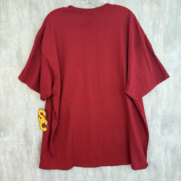 USC Trojans T-Shirt Men's 2XL Fight On Forever Red Short Sleeve Crew Neck NWT - Picture 5 of 12